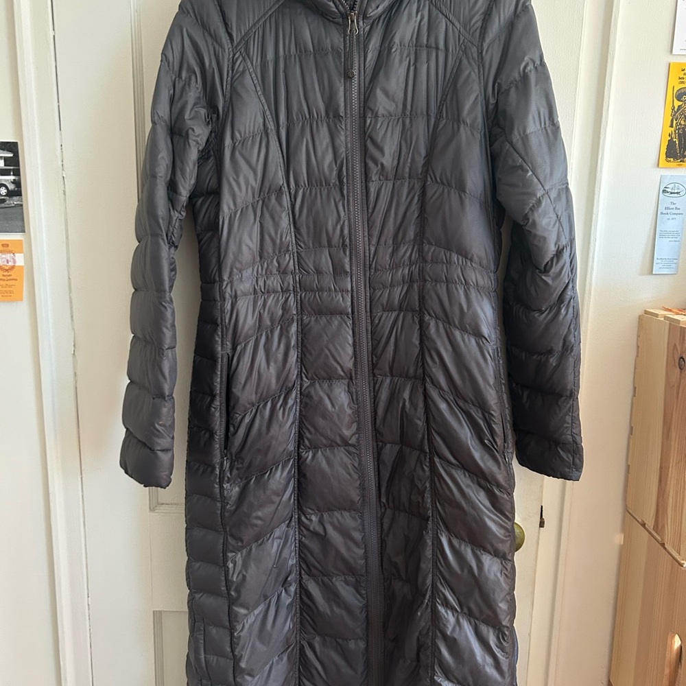 Athleta Women's Long Puffer Coat - Dark Gray